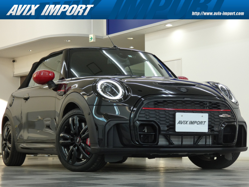 MINI(ミニ) ミニ CONVERTIBLE JOHN COOPER WORKS 黒幌 専用ｴｸｽﾃﾘｱ＆ｲﾝﾃﾘｱ ｼｰﾄﾋｰﾀｰ 純正ﾅﾋﾞ Bｶﾒﾗ＆PDC HUD＆DｱｼｽﾄPKGﾌﾟﾗｽ LEDﾗｲﾄ 赤ｷｬﾘﾊﾟｰ 専用17ｲﾝﾁAW 禁煙車