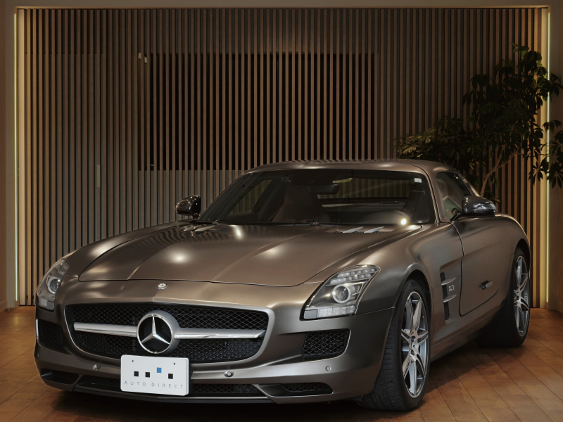 メルセデスベンツ SLS AMG 正規D車/左H/ワンオーナー/ガルウィング/ディーラー整備記録簿/外装色モンツァグレーマグノ