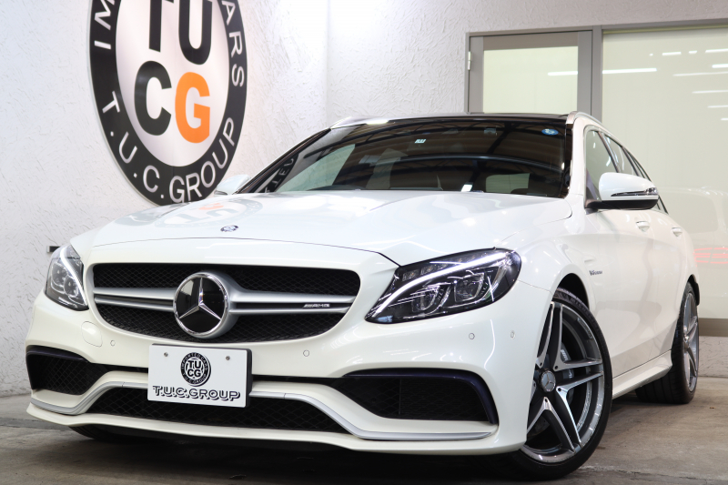 AMG Cクラス C63 ｽﾃｰｼｮﾝﾜｺﾞﾝ ｴｸｽｸﾙｰｼﾌﾞ&ﾚｰﾀﾞｰｾｰﾌﾃｨPKG　ｷｰﾚｽｺﾞｰ 黒本革 ﾊﾟﾉﾗﾏSR ﾍｯﾄﾞｱｯﾌﾟD HDDﾅﾋﾞTV BT音楽 ﾌﾞﾙﾒｽﾀｰ ﾊﾞｯｸｶﾒﾗ PTS LEDﾗｲﾄ ﾌｯﾄﾄﾗﾝｸOP AMG専用装備&ﾁｭｰﾆﾝｸﾞ ﾀﾞｲﾅﾐｯｸｾﾚｸﾄ 7AT　2年保証