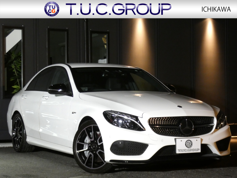 AMG Cクラス C43 4MATIC ｴｸｽｸﾙｰｼﾌﾞ&ﾚｰﾀﾞｰｾｰﾌﾃｨPKG　1ｵｰﾅｰ 9速AT AMGｴｱﾛ&19ｲﾝﾁｱﾙﾐ 黒本革 HDDﾅﾋﾞ 地ﾃﾞｼﾞ ﾊﾞｯｸｶﾒﾗ Burmester ﾊﾟﾌｭｰﾑｱﾄﾏｲｻﾞｰ ｵｰﾄﾄﾗﾝｸ/ﾌｯﾄOP ﾄﾞﾗﾚｺ LEDﾍｯﾄﾞﾗｲﾄ　2年保証付