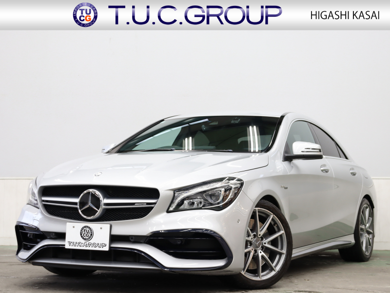 AMG CLAクラス CLA45 4MATIC ﾚｰﾀﾞｰSP　後期 381馬力 Pｽﾀ ECO 黒革ｼｰﾄ ｼｰﾄﾋｰﾀｰ HDDﾅﾋﾞTV BTｵｰﾃﾞｨｵ Carplay Bｶﾒﾗ LEDﾍｯﾄﾞﾗｲﾄ ﾏﾙﾁｶﾗｰｱﾝﾋﾞｴﾝﾄ AMGｴｱﾛ&18AW　2年保証付