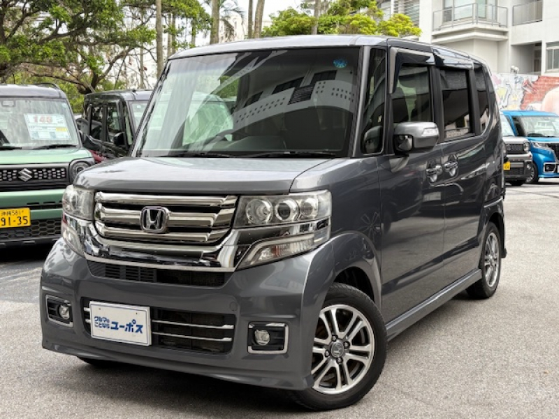 ホンダ N-BOX カスタムSSパッケージ　OP1年保証対象車　ETC　シートヒーター　社外ナビ（CD・DVD・TV・BT）バックカメラ　両側パワースライドドア