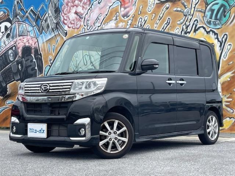 ダイハツ タント カスタムX　OP5年保証対象車　片側パワースライドドア　社外ナビ（CD／DVD／フルセグ／Bluetooth）　バックモニター　LEDヘッドライト　スマートキー