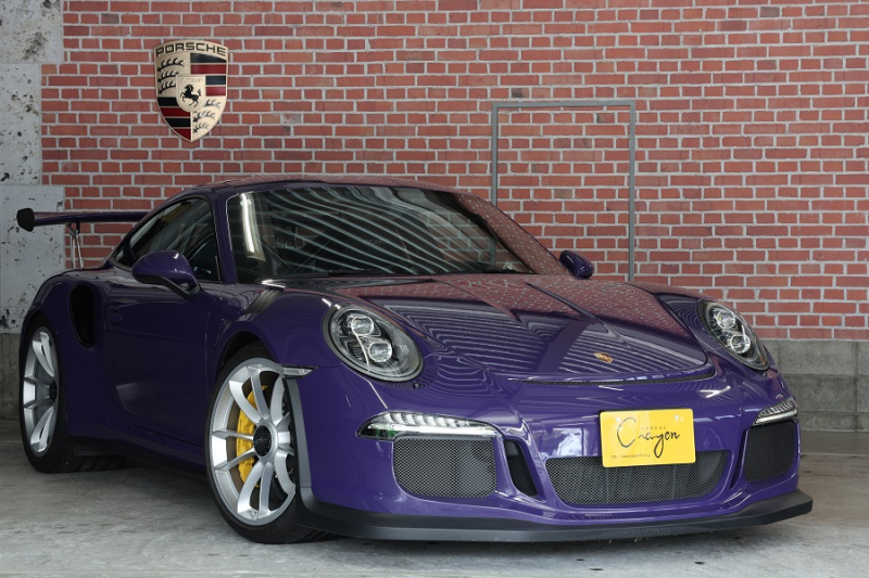 ポルシェ 911(Type991.1) ポルシェ991GT3RS  正規物　限定カラー　ウルトラバイオレット　クレヨンポルシェチャンネYouTubeで内装から下から上から走行シーンまで見れますから