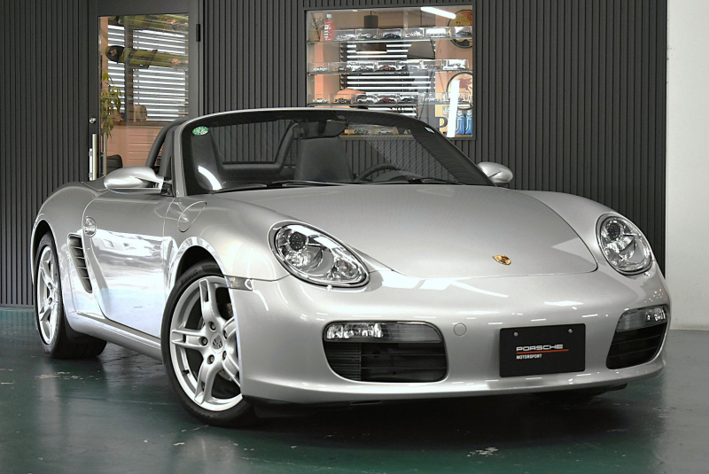 ポルシェ ボクスター(Type987) 2007年モデル オプション6MT  正規ディーラー車　フルオリジナル　ブラウンソフトトップ　グレーインテリア　純正18インチAW　PASMサスペンション　シートヒーター　2020年製パナソニックナビ　バックカメラ　ETC　ドラレコ
