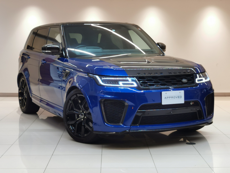 ランドローバー レンジローバーSPORT SVR  5.0L V8S/C AWD 1オーナー 黒革 全席シートヒーター ピクセルLEDヘッドライト  ブラックコントラストルーフ 22インチOPAW パワーテールゲート  MERIDIAN ブラインドスポットモニター 360°カメラ ACC ステアリングホイールヒーター