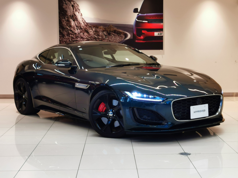 ジャガー Fタイプ 75 クーペ 5.0L V8S/C P450 RWD 1オーナー 白革シート シートヒーター＆クーラー MERIDIAN™サウンド パドルシフト 20インチアルミホイール メモリーシート クルーズコントロール 電動調整ステアリングコラム LEDヘッドランプ アクティブエグゾースト